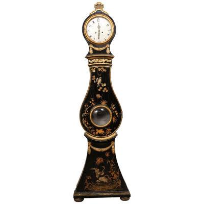 Antique Swedish Chinoiserie Floor Clock