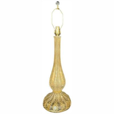 Large Italian Murano Glass Table Lamp, Mid-Century Modern, Barovier Toso Style