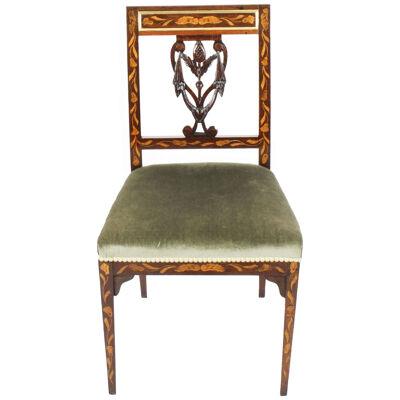 Antique Dutch Marquetry Side Chair c.1820 19th Century