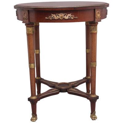 19th Century French mahogany centre table in the Empire style