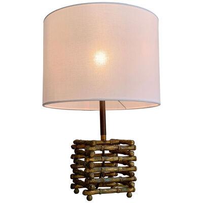 Maison Bagues Faux Bamboo Table Lamp 1950's
