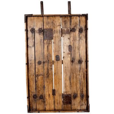 Rustic Wood Panel with Handles