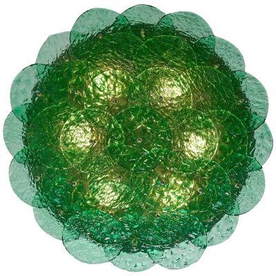 Green Murano Glass Flush Mount By Carlo Nason