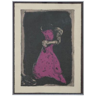 Mid Century "Second Dream" Abstract Figurative Lithograph 11 of 79